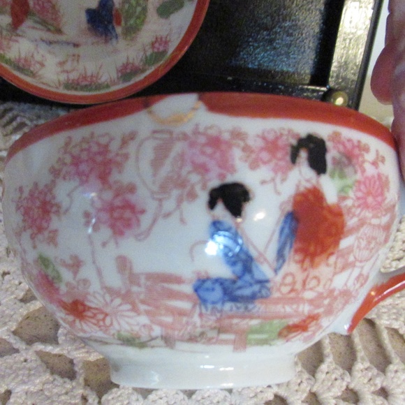 Japanese Eggshell Teacup & saucer - Picture 7 of 10